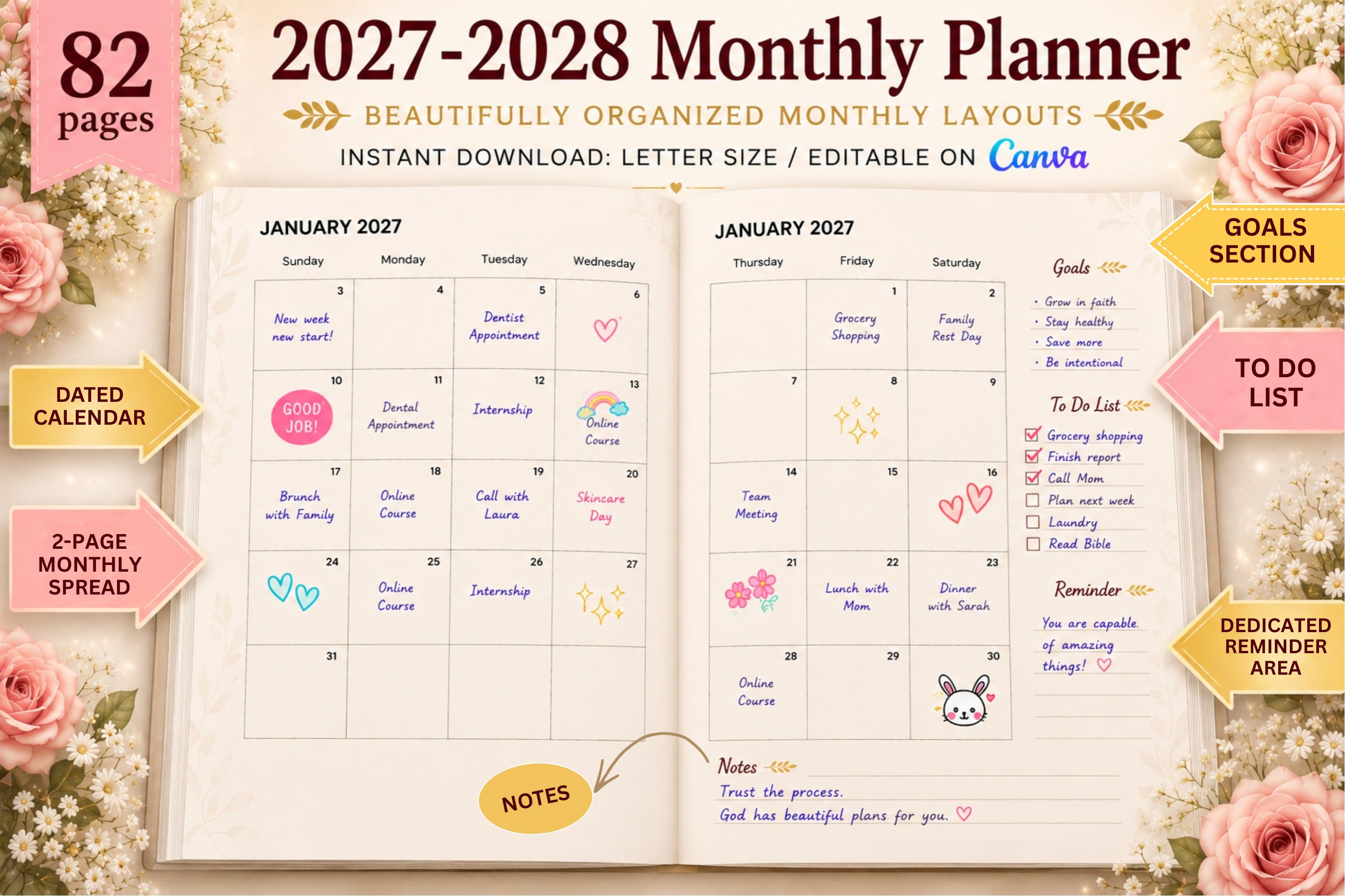 2027-2028 Monthly Planner