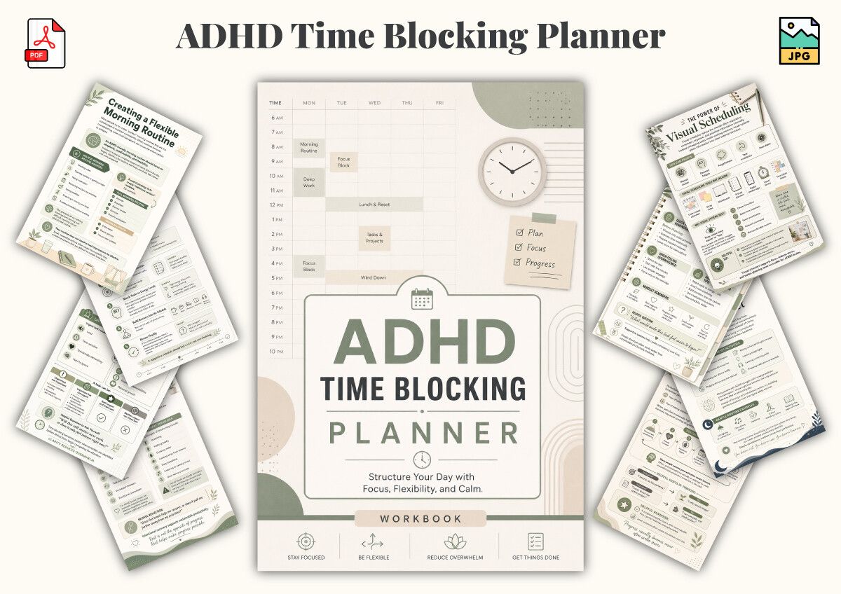 ADHD Time Blocking Planner