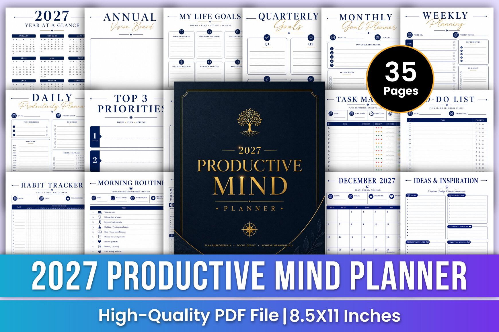 2027 Productive Mind Planner Kdp