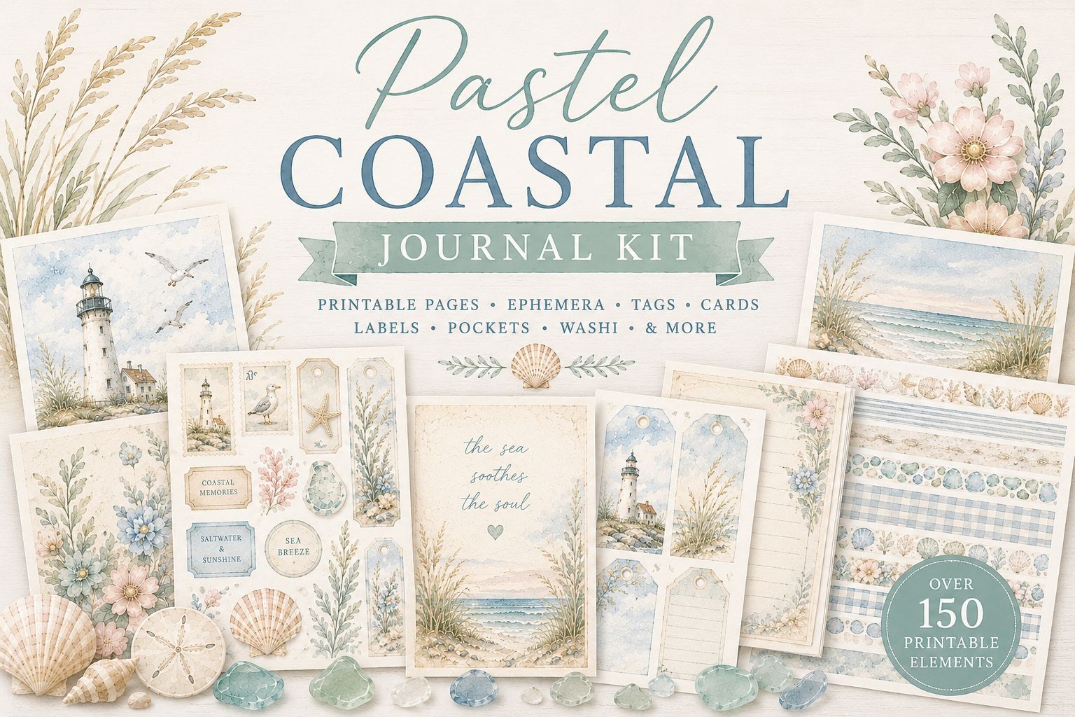 Pastel Coastal Journal Kit