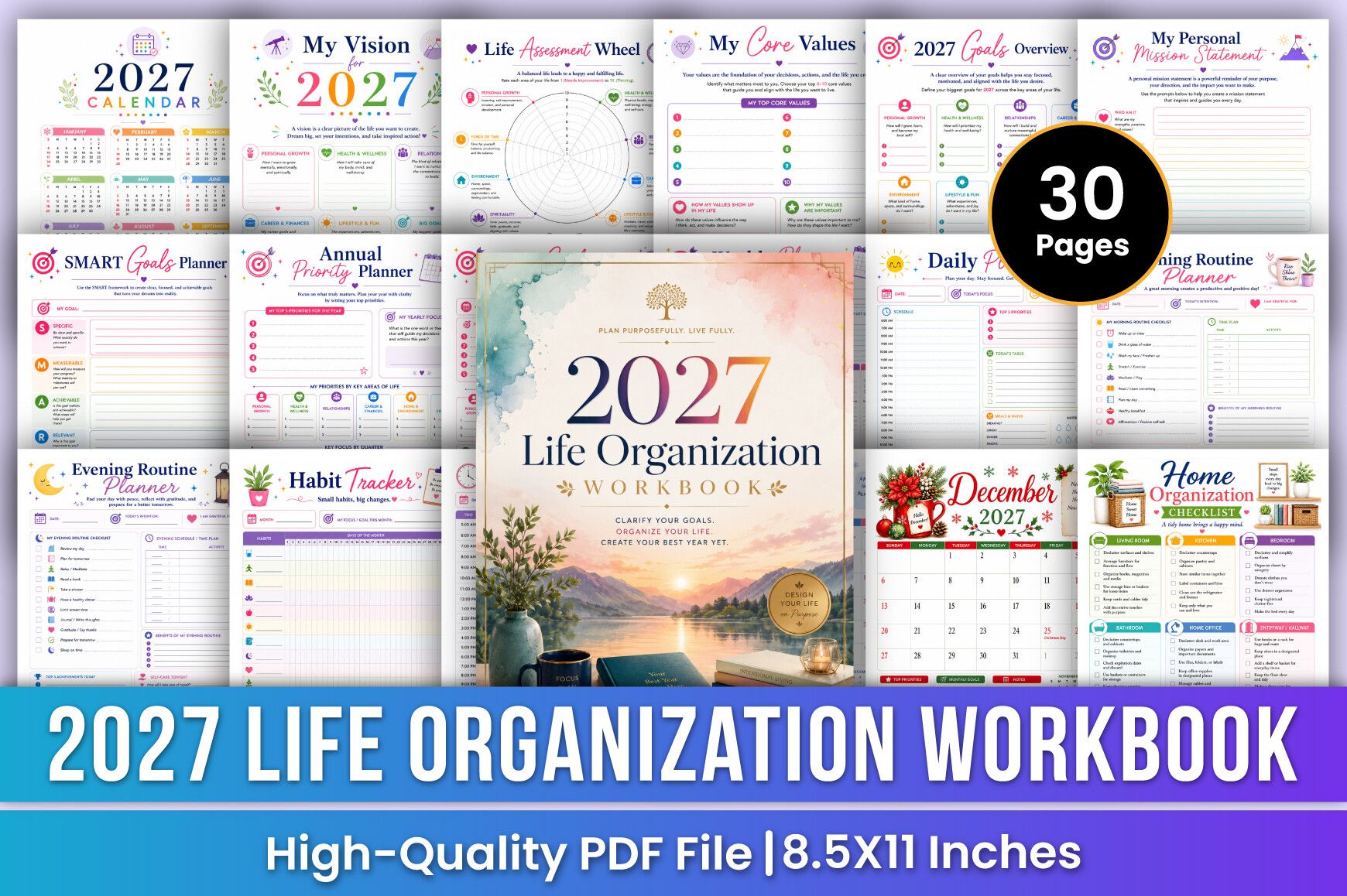 2027 Life Organization Workbook Kdp